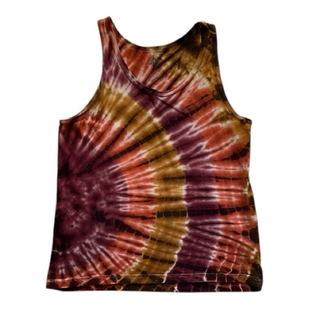 Tie-Dye Tank Top in Burgundy, Rust & Olive
Size (XS)